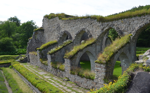 Alvastra klosterruin, cistercienserkloster  nær Vättern-søen i Östergötland, Sverige.